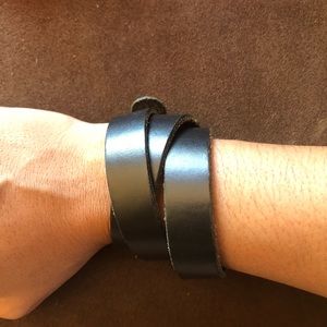 Nickel and Suede Leather Bracelet